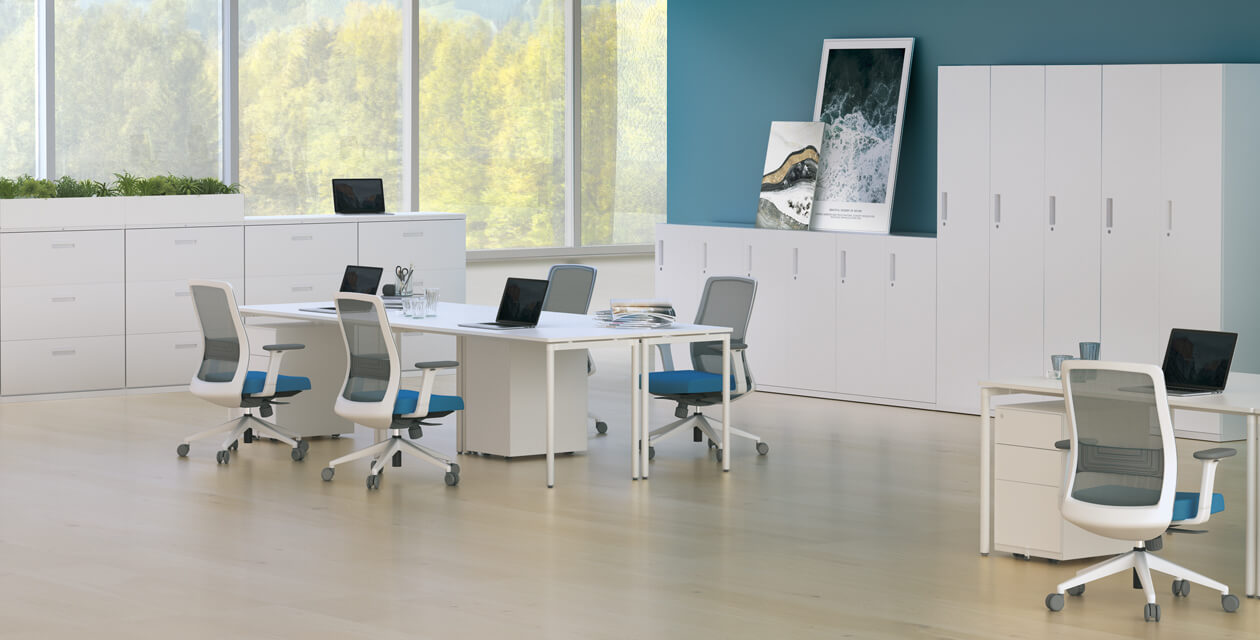 Aurora i Store filing cabinets provide a range of options to lead a high-efficiency office life with reasonable storage planning.