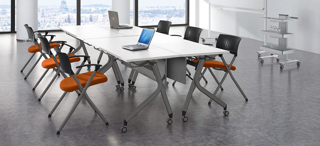 Handy Training Table supports high combination flexibility for use in different office environments.