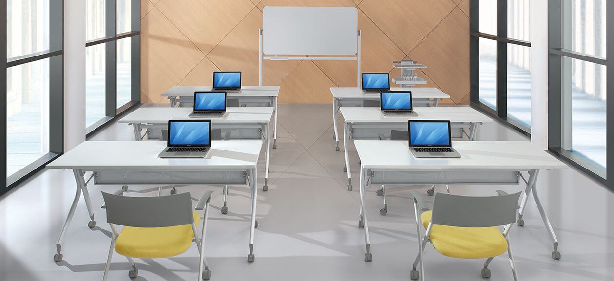 Recommended folding computer tables and training tables for classroom training, speeches, discussions, and meetings.