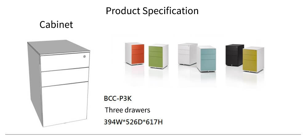 Color options of BCC Mobile cabinet/ Mobile Steel Filing Cabinet.