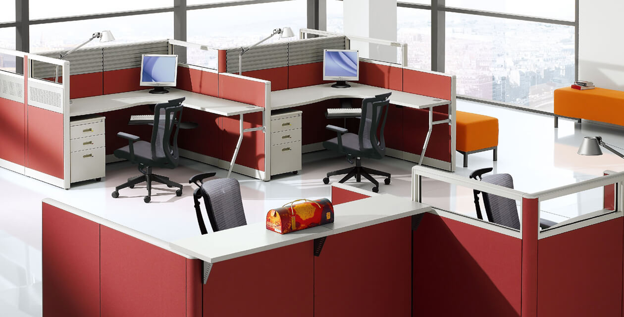 The PB steel partition panel is recommended for cubicles with electric cable management needs.